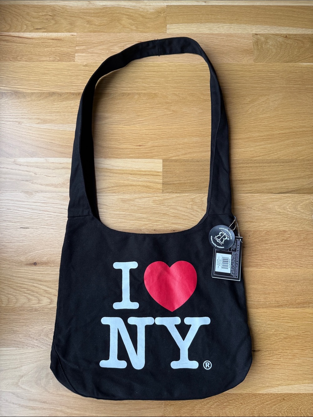 Black "I ♥ NY" Canvas Shoulder Bag